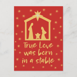 Christliche Weihnachtskrippe Jesus Religious Feiertagspostkarte