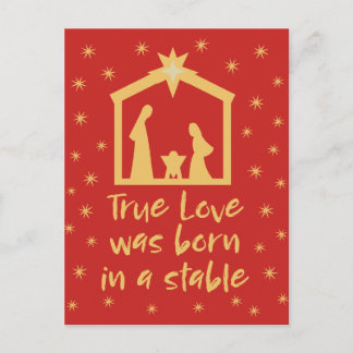 Christliche Weihnachtskrippe Jesus Religious Feiertagspostkarte