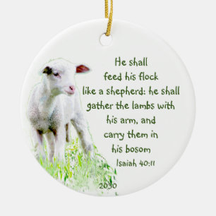 Christliche Weihnachtsschrift Inspiration Verse Keramik Ornament