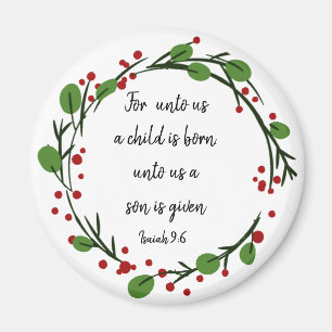 Christliche Weihnachtsschrift Inspiration Verse Magnet