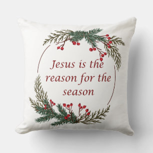 Christliche Weihnachtsschrift Kissen
