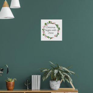 Christliche Weihnachtsschrift Poster