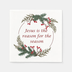 Christliche Weihnachtsschrift Serviette