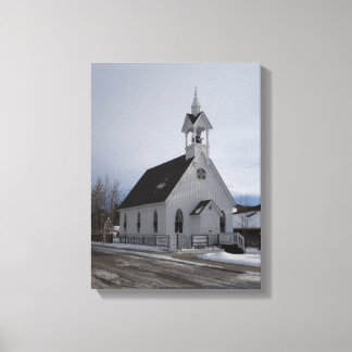 Christliche Weiße Kirche Designer Druck Leinwanddruck