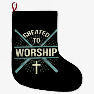 Christliche Worship-Band, die zur Anbetung des Dru Großer Weihnachtsstrumpf