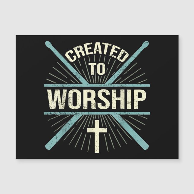 Christliche Worship-Band, die zur Anbetung des Dru Magnetkarte (Vorderseite)