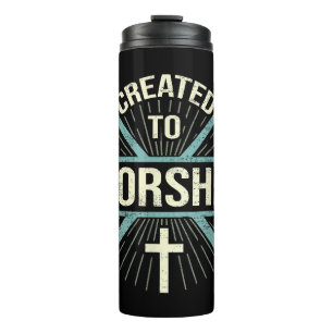 Christliche Worship-Band, die zur Anbetung des Dru Thermosbecher