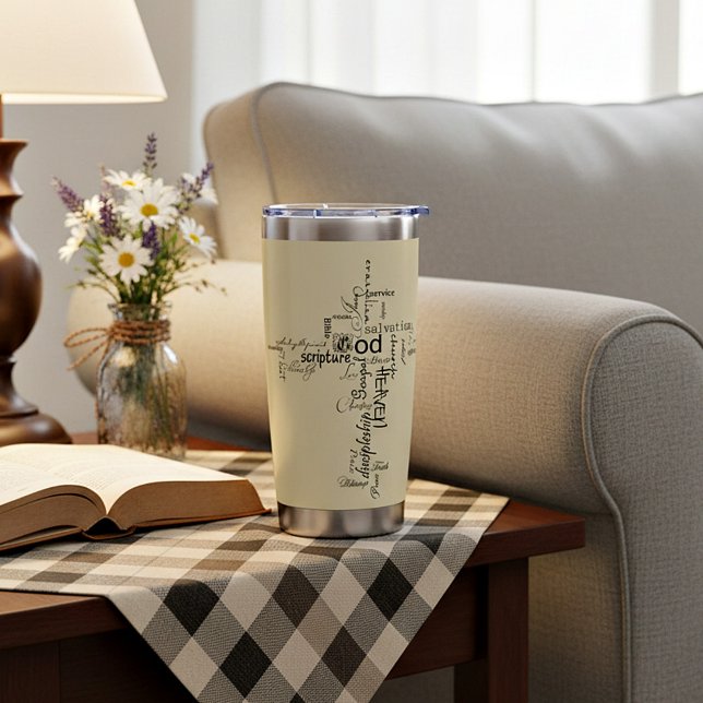 Christliche Wörter personalisiert Thermobecher (Von Creator hochgeladen)