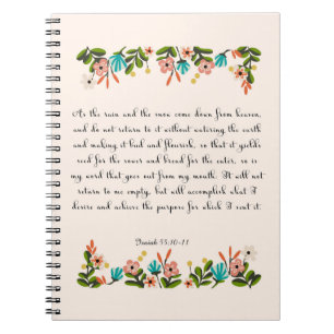 Christliche Zitat-Kunst - Jesaja-55:10 - 11 Notizblock