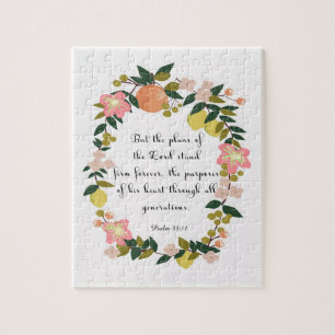 Christliche Zitat-Kunst - Psalm-33:11 Puzzle