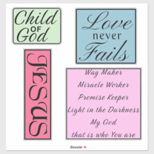 Christliche Zitate Aufkleber