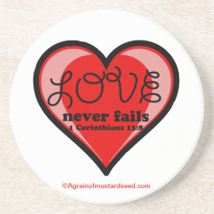 Christliche Zitate Inspiration Sandstein Untersetzer