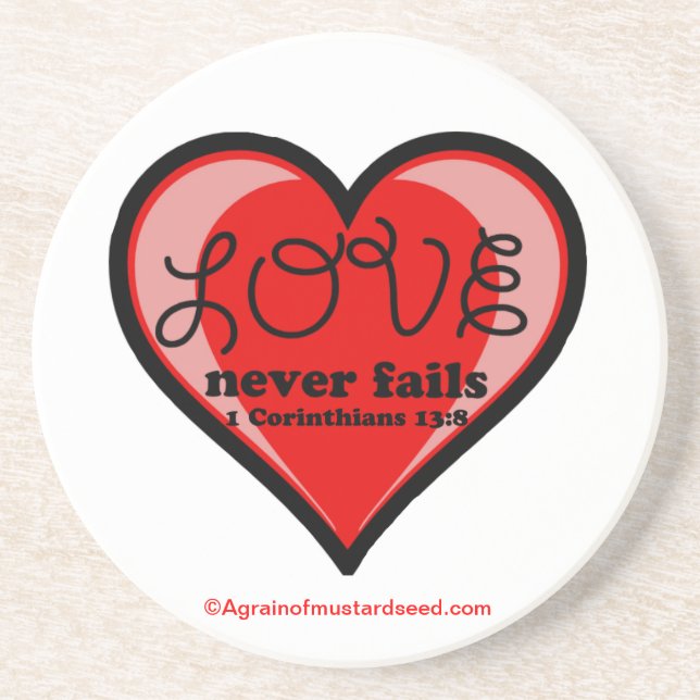 Christliche Zitate Inspiration Sandstein Untersetzer (Vorne)