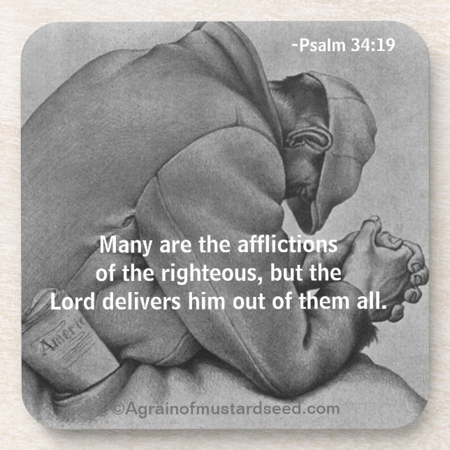 Christliche Zitate Inspiration Untersetzer (Vorderseite)