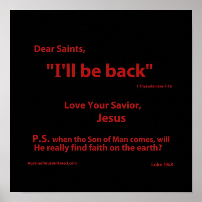 Christliche Zitate Poster (Vorne)