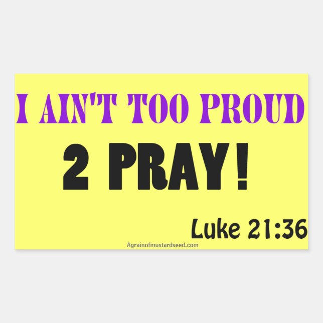 Christliche Zitate Rechteckiger Aufkleber (Vorderseite)