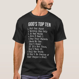 Christlichen 10 Gebote Bibel der religiösen Liste  T-Shirt