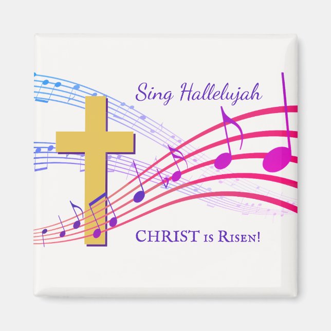 Christlichen HALLELUJAH CHRIST IST RISEN OsterMAH Magnet (Vorne)