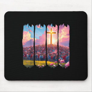 Christlicher 4. Juli Patriotische Religiöse Jesus Mousepad