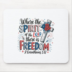 Christlicher 4. Juli Religiöse Patriotische Bibel Mousepad
