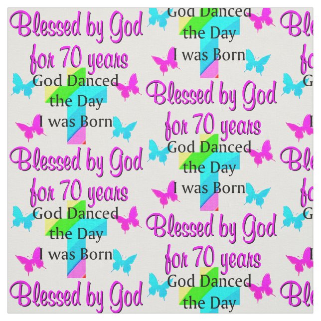 CHRISTLICHER 70. GEBURTSTAG STOFF (Muster)