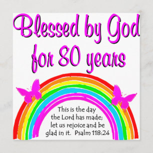 CHRISTLICHER 80. GEBURTSTAG KARTE