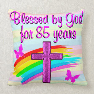 CHRISTLICHER 85. GEBURTSTAGSBLESSINGS PILLOW KISSEN
