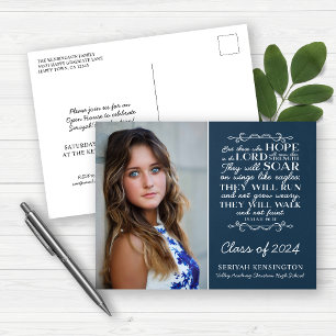 Christlicher Abschluss Bible Verse Isaiah 40 Foto Postkarte