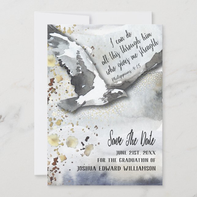 Christlicher Abschluss Save the Date (Vorderseite)