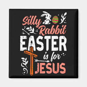 Christlicher alberner Hase Ostern für Jesus Männer Magnet