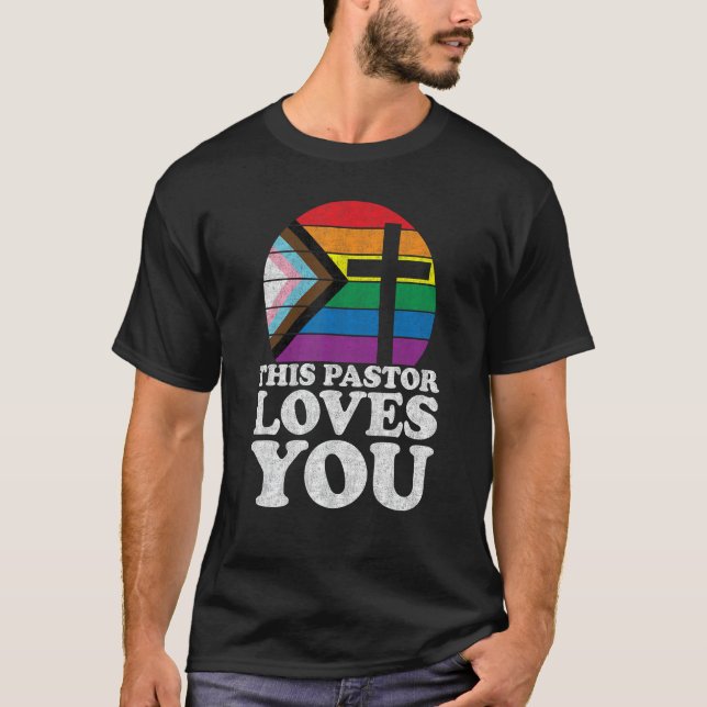 Christlicher Alleininklusiv-Pride Clergy Dieser Pa T-Shirt (Vorderseite)