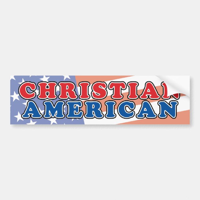Christlicher Amerikaner Autoaufkleber (Vorne)