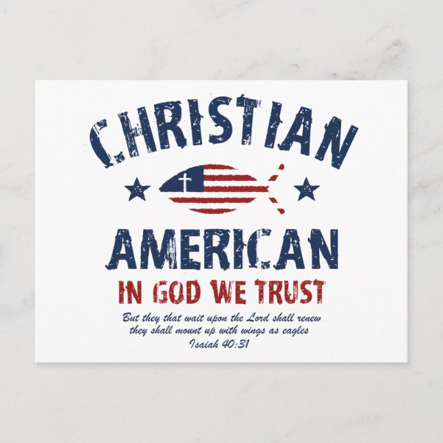 Christlicher Amerikaner Postkarte (Vorderseite)