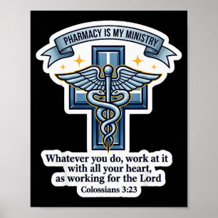 Christlicher Apotheker Apotheke ist mein Ministeri Poster