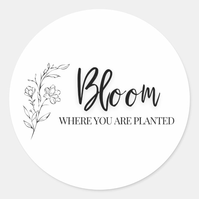 Christlicher Aufkleber | Bloom Faith Inspiration (Vorderseite)