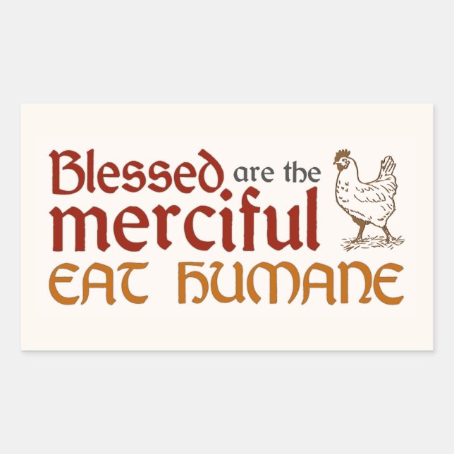 Christlicher Aufkleber "Eat Humane" (Vorderseite)