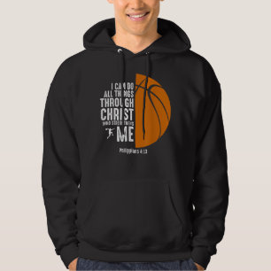 Christlicher Basketball Religiöse Inspiration Bask Hoodie