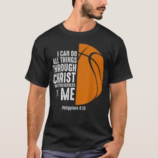 Christlicher Basketball Religiöse Inspiration Bask T-Shirt
