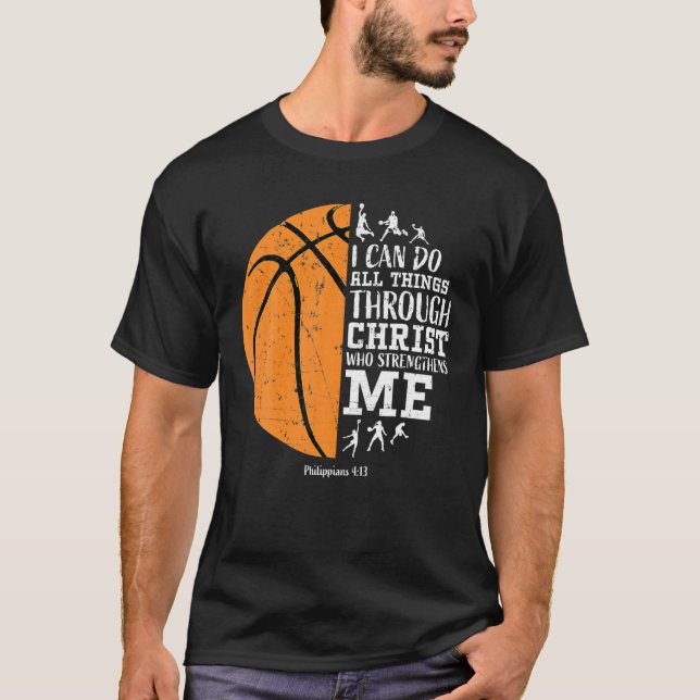 Christlicher Basketball S Men Boys Kinder Religiös T-Shirt (Vorderseite)