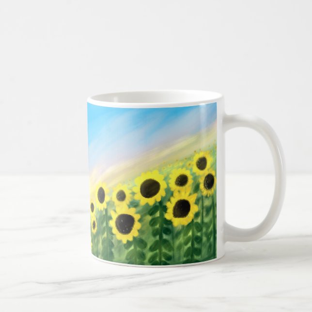 Christlicher Becher (Sonnenblumen) Kaffeetasse (Rechts)