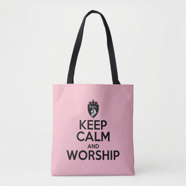 Christlicher BEHALT-CALM- UND WORSHOP-Tasche (Vorderseite)