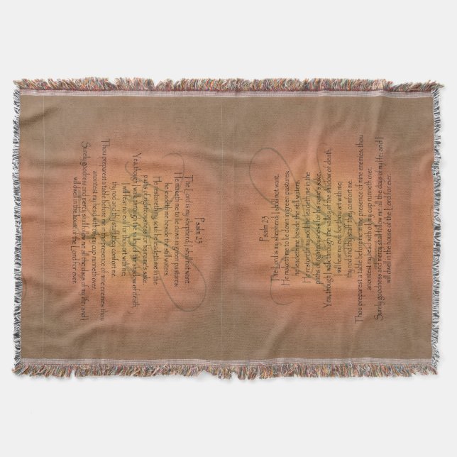 Christlicher Bibel-Vers des Psalm-23 KJV religiös Decke (Vorderseite)