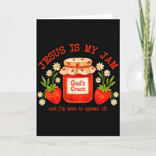 Christlicher Bibelvers Glaube Erdbeere Jesus ist m Karte