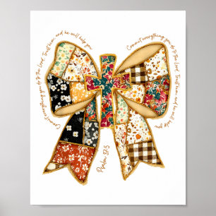 Christlicher Bibelvers Jesus Kokette Schleife Patc Poster