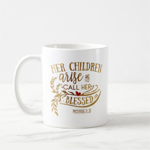 Christlicher Bibelvers Mutter Ihre Kinder Erstehen Kaffeetasse