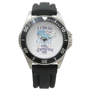 Christlicher Bibelvers Philipper 4:13 Armbanduhr