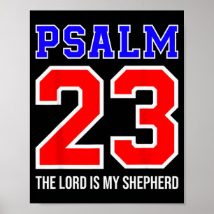 Christlicher Bibelvers Psalm 23 Der Herr ist mein Poster