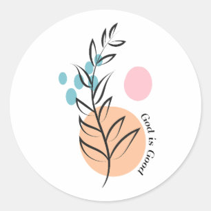 Christlicher Bibelverse Klassischer Rundaufkleber Runder Aufkleber