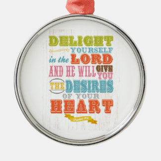 Christlicher biblischer Bibelvers - Psalm 37:4 Ornament Aus Metall
