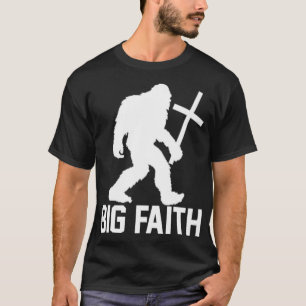 Christlicher Big Faith Bigfoot mit Cross Funny Chr T-Shirt
